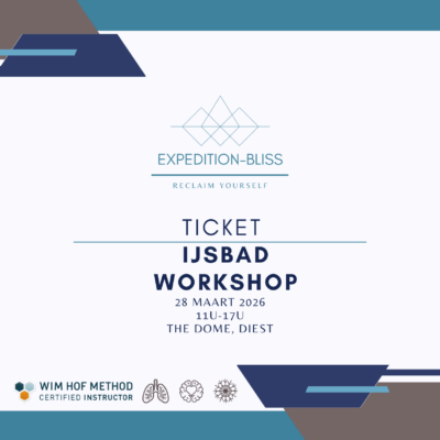 ticket voor de ijsbadworkshop op 28 maart 2026 in Dome, te Diest